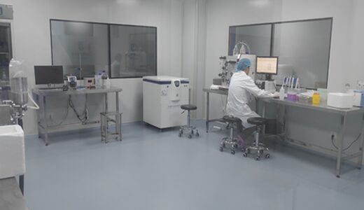 Scientist at the bench in the ZC Bioscience laboratory